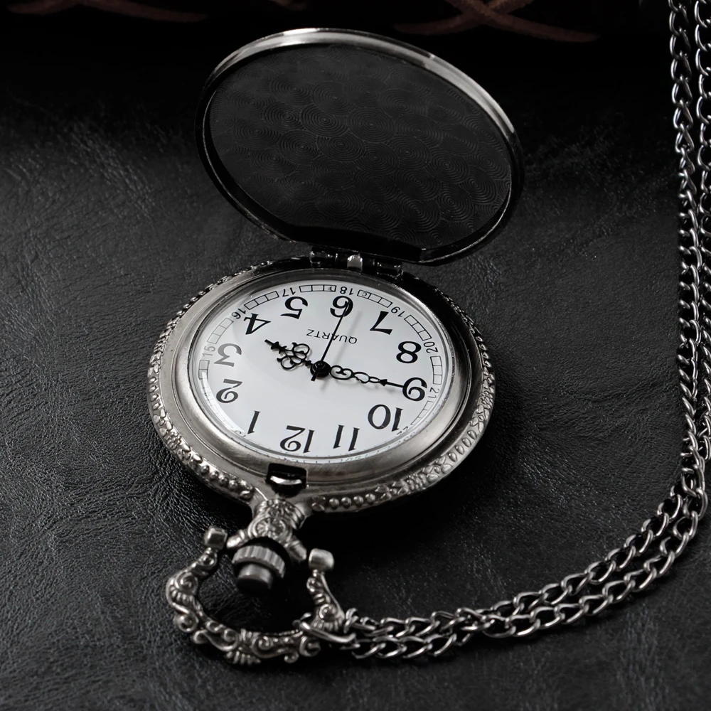 Popular Noble Games personaje de película lobo reloj de bolsillo de cuarzo collar reloj insignia el mejor regalo para hombres mujeres accesorios de joyería