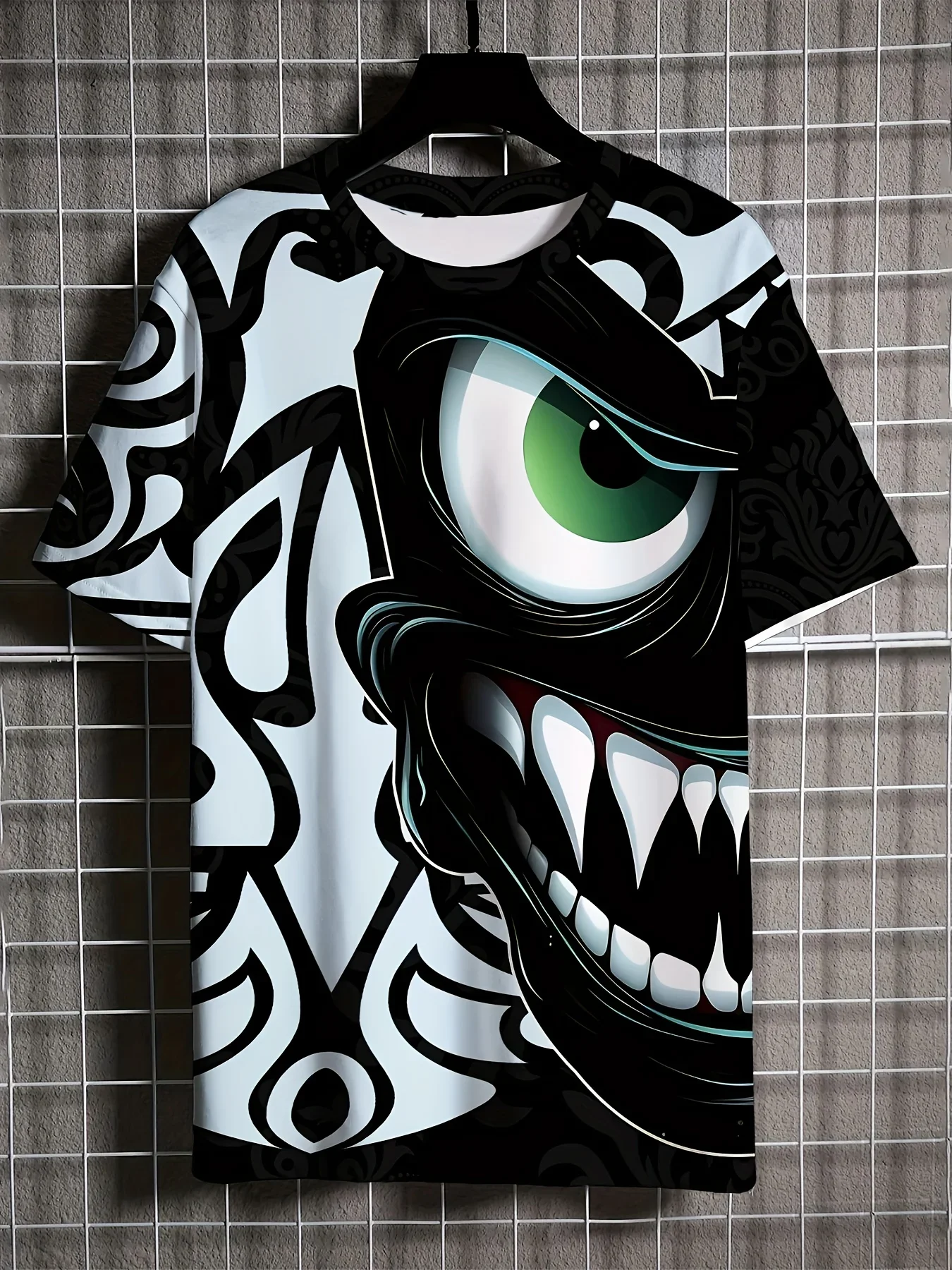 Camiseta con estampado 3D Grimace para hombre, camiseta informal y cómoda de verano con cuello redondo, tela de poliéster transpirable, novedad de 2025