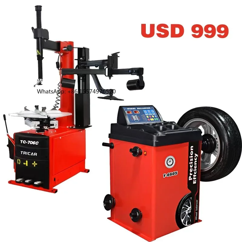 

Tricar Hot Selling Automatic Tire Combo for Car Tire Work Shop Wheel Balancer and Tyre Changer with Help Arm Combo