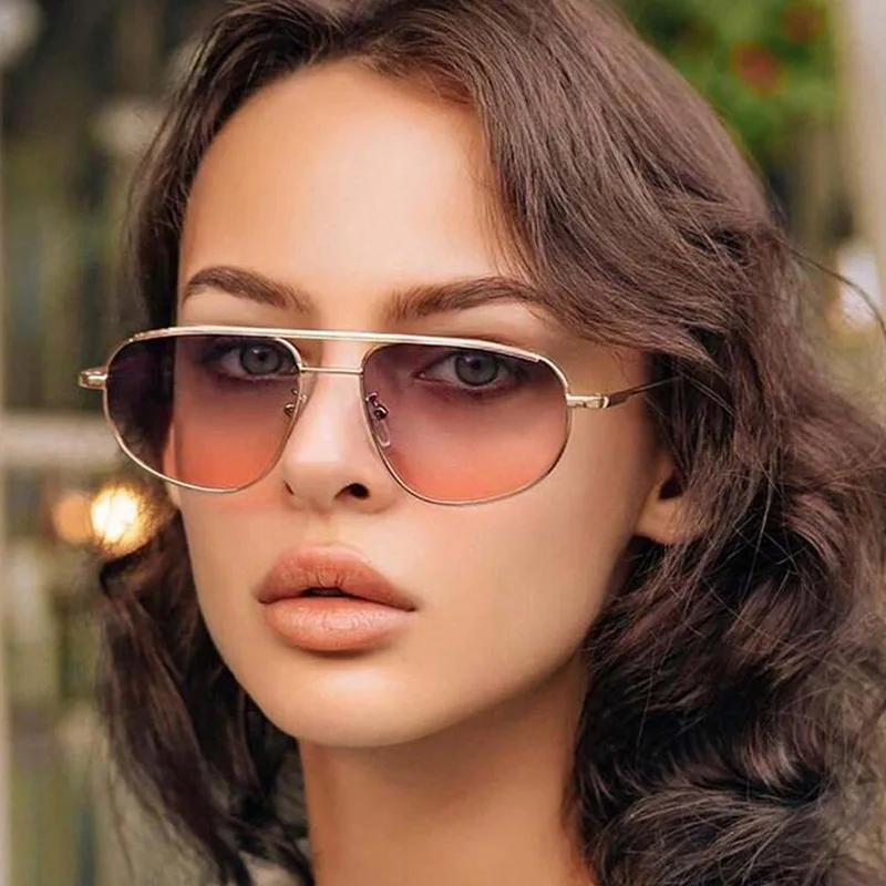 New Small Frame Oval Sunglasses Women Luxury Brand Vintage Metal Frame Sun Glasses For Ladies Trendy Eyewear Shades UV400