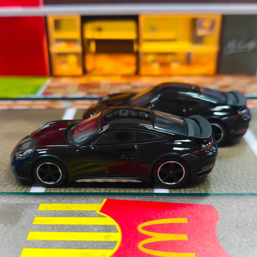 2 قطعة ميني جي تي # 958 1/64 911 داكار بلاك RHD Diecast نموذج سيارة (بدون صندوق)