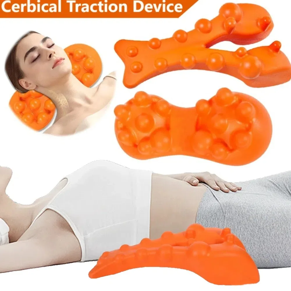 

Ergonomic Neck Stretcher Massager Lumbar Traction Relief Trigger Point Massager Tool Shoulder Cervical Spine Massage Pillow Home
