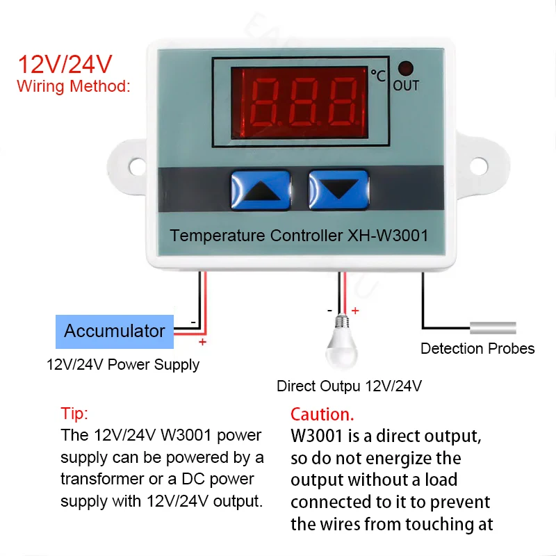 XH-W3001 10A 12V 24V 110V 220V LED Digital Thermostat Temperature Controller Thermoregulator Thermometer Temp Control Regulator