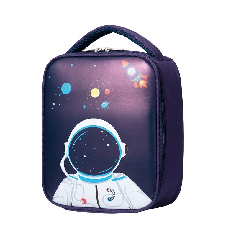 Dinosaur unicorn lion Student Portable Lunch Bag Oxford Fabric Astronaut Cartoon Insulation Bag