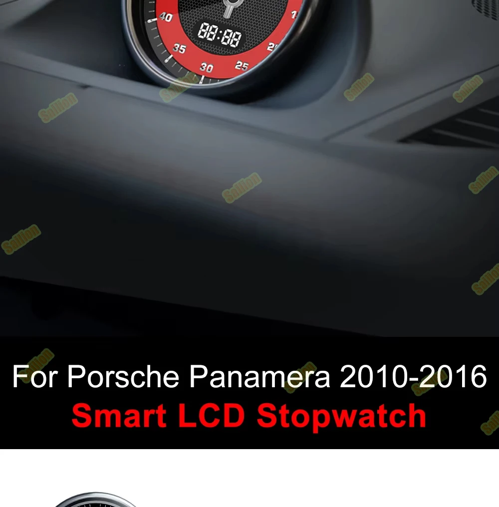 Tachometer Innenraummodifikation Uhr Stoppuhr Für Porsche Panamera 2010-2016 Auto Kompass Elektronisch – Detail 7