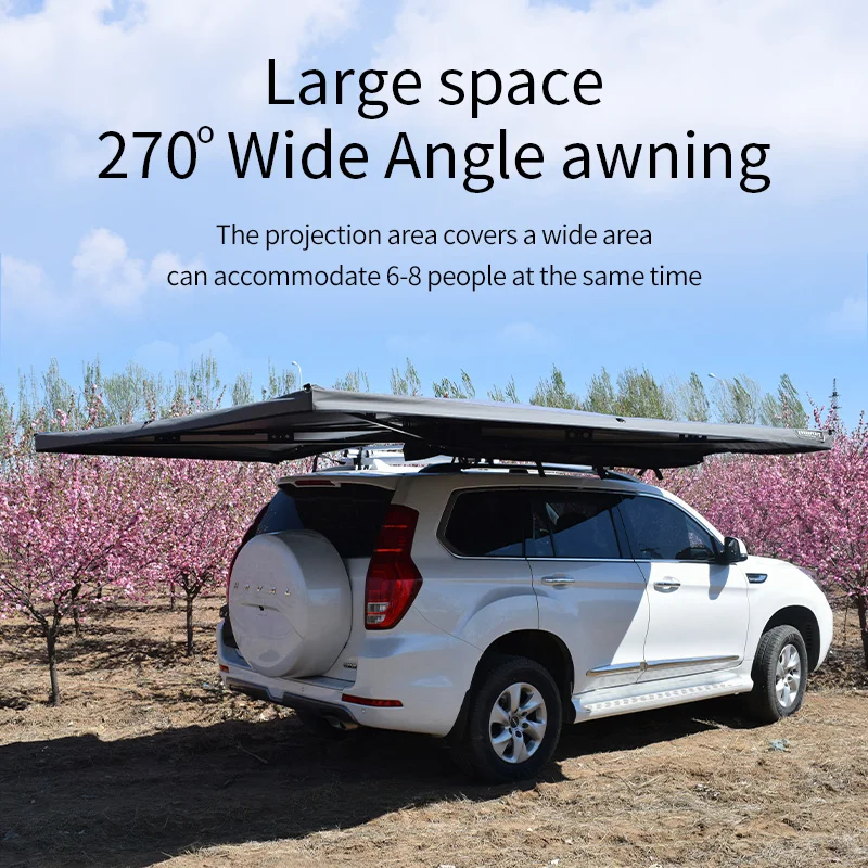 مظلة سيارة جانبية 270 درجة مظلة أوتوماتيكية للسيارة للحفلات الخارجية #4