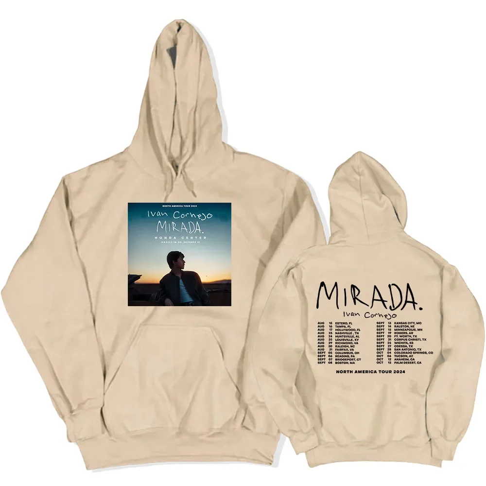 Mirada Album Tour 2024 Hoodies Ivan Cornejo Singer Graphic Sweatshirts Streetwear Women Winter Hooded Pullovers Sudaderas Female