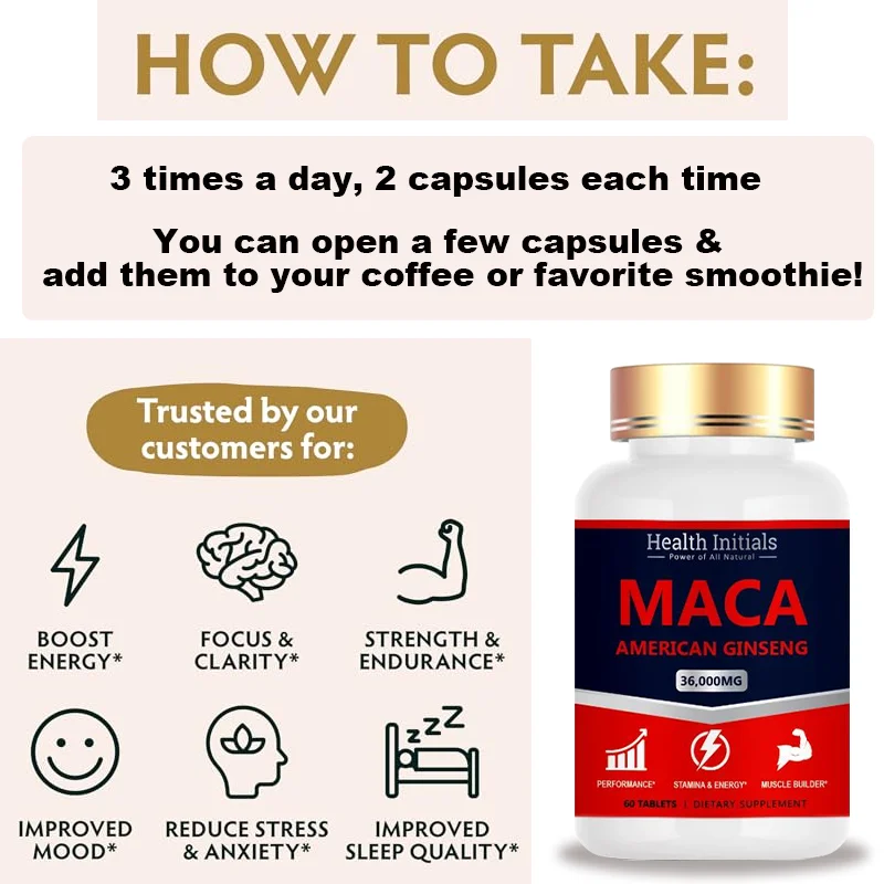 Male Enhancing Supplement—Enlargement Pills for Men Increase Size & Stamina, Enhance Endurance, Natural Maca Ginseng Capsules