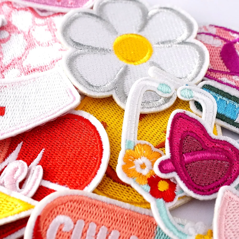 38Pcs/Lot Stars Heart Hat Leopard Patches Embroidery Applique Ironing Clothing Sewing Supplies Decorative Badges Patch Nurse