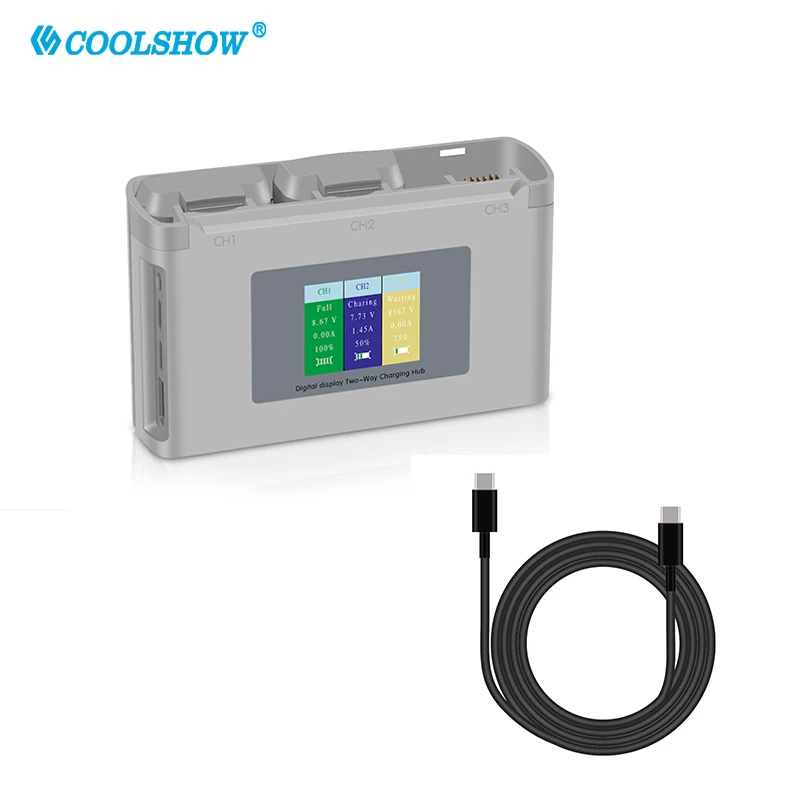 COOLSHOW For Mini 2 Battery Charger Two Way Charging Hub Drone Batteries Charger For DJI Mini2 Mini SE  Mini 2SEAccessories