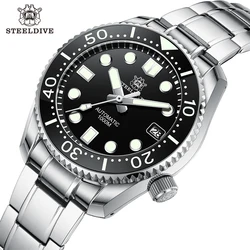 STEELDIVE SD1968 44MM inserto de bisel de cerámica caja de acero inoxidable 1000m impermeable NH35 reloj de buceo automático