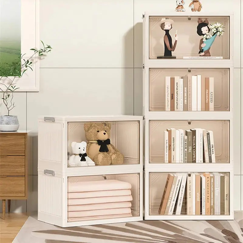 Folding Storage Box Plastic Clothes Organizer Toys Books Trunk Car Wardrobe Cabinet Organizer Home Large Foldable Organizing Bin - Image 4