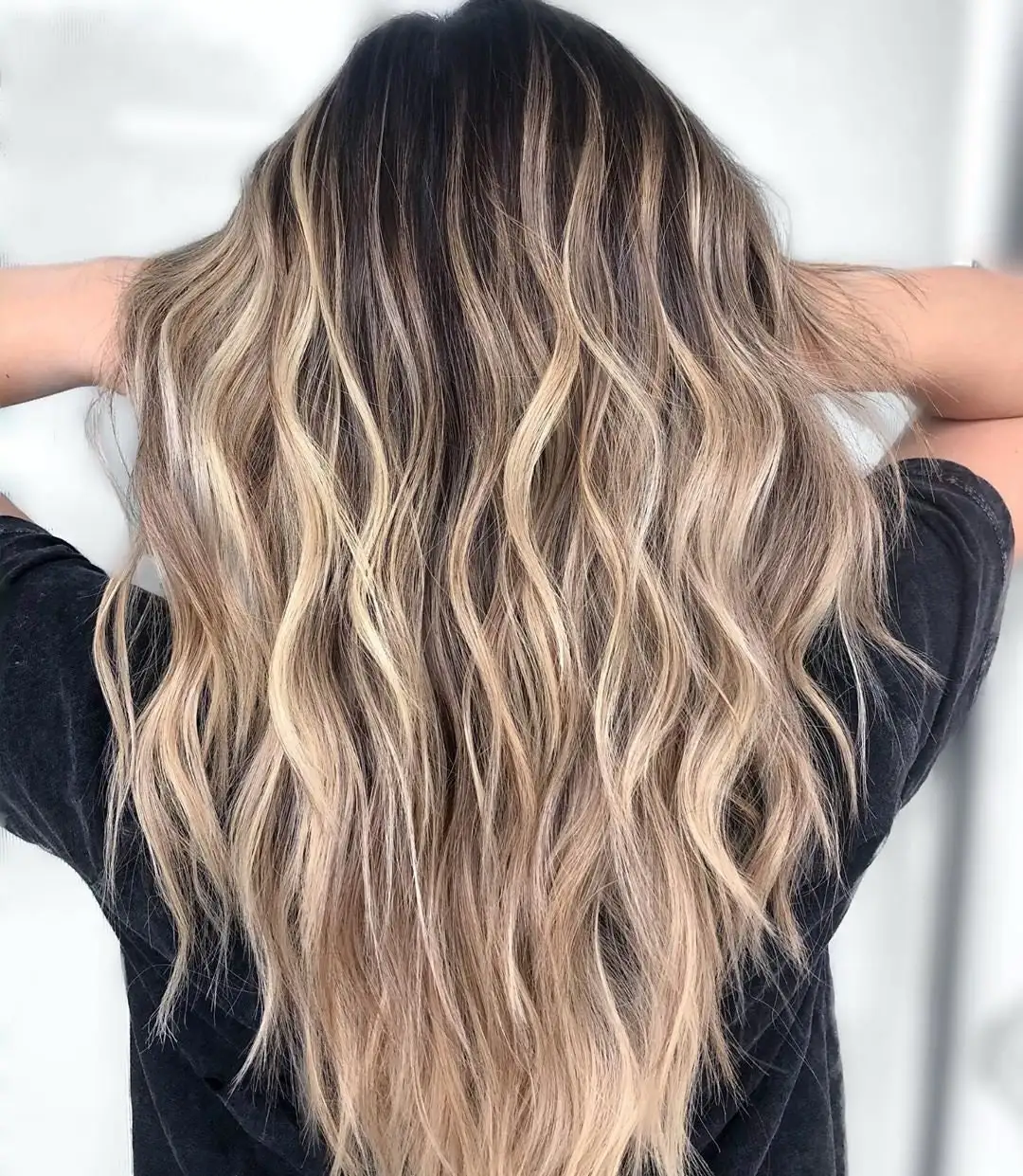 Asche Blonde Highlights Volle Spitze Perücken Dunkelbraun Wurzeln 100% Reines Menschenhaar HD 13x6 Spitze Vorne Perücke glueless Wellenförmige Perücken für Wome