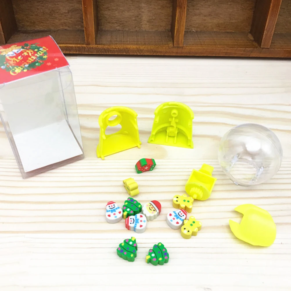

4 Pcs Christmas Eraser Cute Erasers for School Cartoon Fun Pencil Holiday Rubber Mother