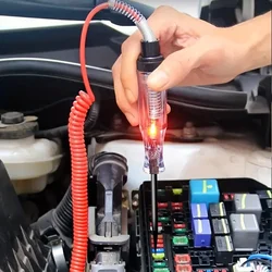 Tester per circuiti di tensione di bordo per auto 6V-24V, strumento di manutenzione, sonda, lampadina a penna, tester di polarità, strumenti per accessori per strumenti a penna