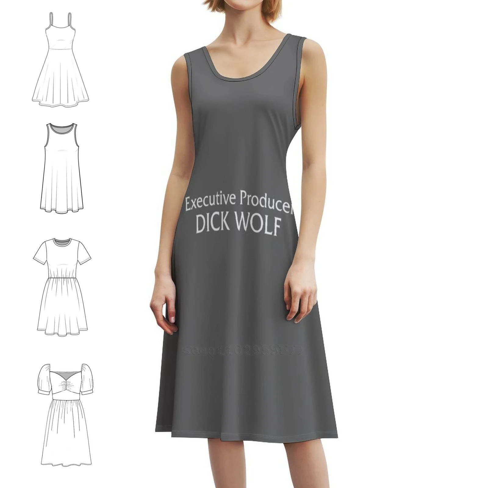 فستان هيب هوب للسيدات من المنتج التنفيذي ديك وولف، فستان مطبوع عليه رسومات جرافيكية للحفلات والنوادي، منتج تنفيذي ديك وولف تريند #2