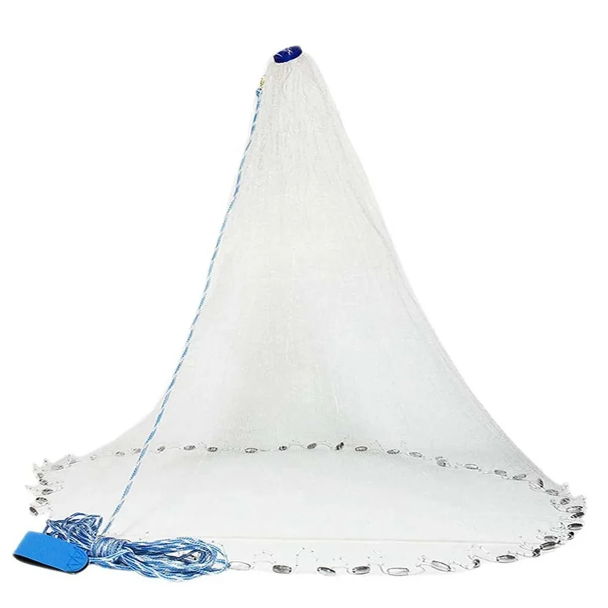 SMIEA Saltwater Fishing Cast Net for Bait Trap Fish 4/5/6 Ft Radius Casting Nets with Heavy Duty Zinc Sinker Weight A