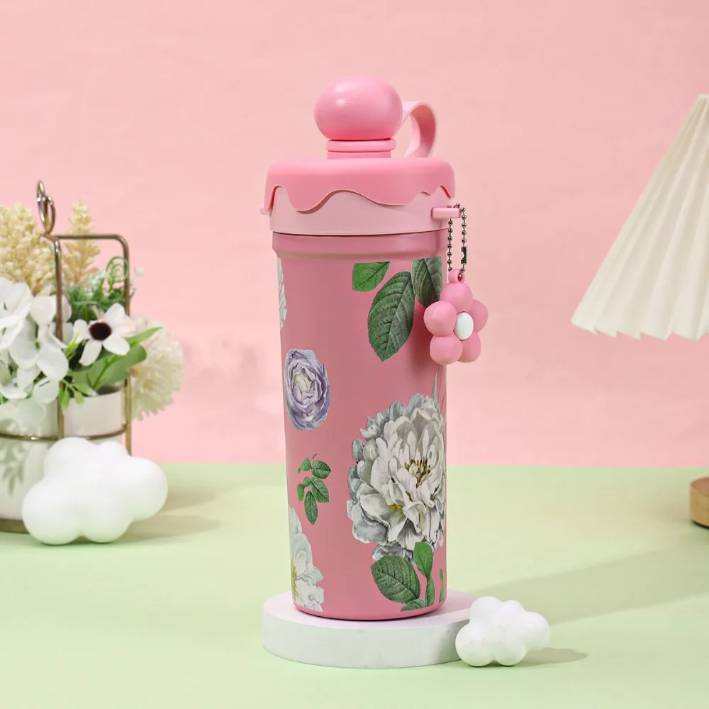 

680ML Vacuum Cup Insulation Or Cooling High-Capacity Insulated Cup With Pendant Floating Ball Insulated Cup for Office Workers
