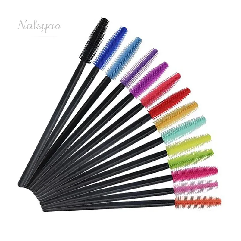 50 50 pcs Disposable Silicone Eyelashes Brushes Mascara Stick Applicator Eye Lash Makeup Brush Eyelash Extension Makeup Tools - Aliexpress Deal