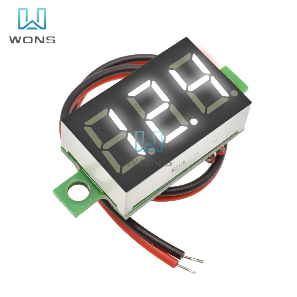 Voltmetro con Display a 3 cifre DC 0.36-32V da 4.7 pollici rosso/blu/Gree/bianco Mini LED Digital Panel Volt voltmetro Tester per misuratore di