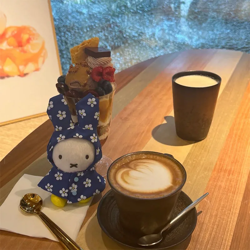 

Cute Miffy Plush Keychain Blue Raincoat Bunny Stuffed Animal Cartoon Toys Bag Decoration Collection Doll Pendant Girl Kids Gifts