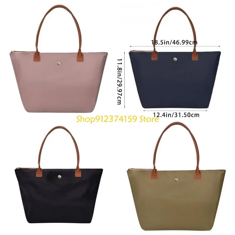 

G5AE Women Shopping Bag Fashion Handbag All-matching Shoulder Bag Foldable Dumplings Bag Large Capacity Top Handle Bag