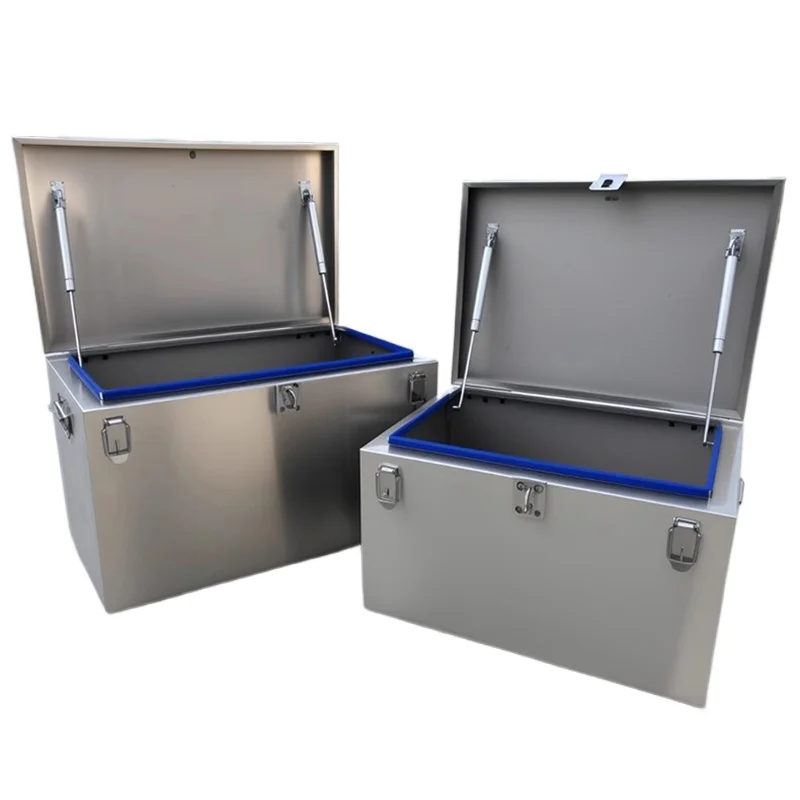 Waterproof Toolbox Tough Build Handheld Tool Storage Box Stainless Steel Lockable Toolbox Hard Case Large Portable Suitcase