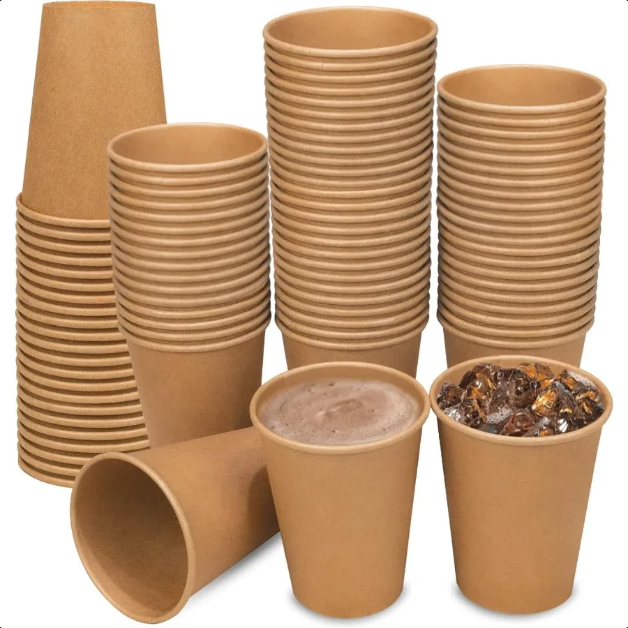

192 Count Coffee Cups 12 oz Coffee Cups Hot Cold Beverage Drinking Cup for Party Picnic Travel and Events Thickened Paper Cups