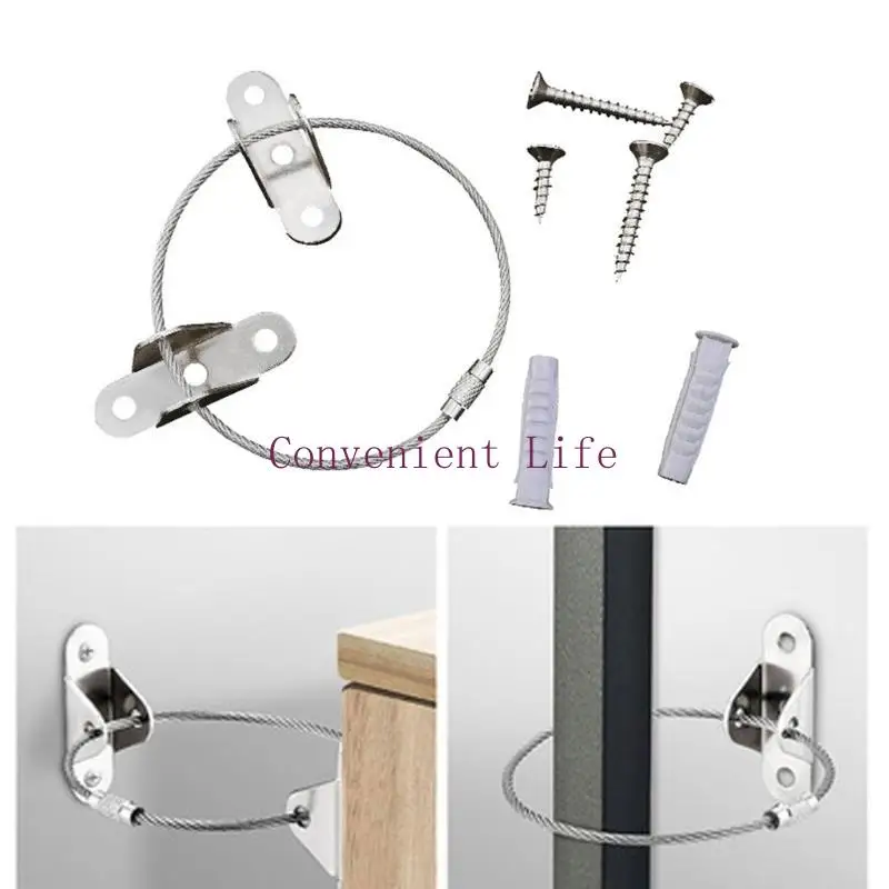 L1EE roestvrijstalen meubelriemen, metalen meubelmuurankers, anti-tippreventie-apparaat voor het verbeteren