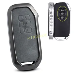 Metal Leather Car Remote Key Fob Case Cover For Kia Sportage NQ5 K5 K8 EV6 Sorento Seltos Optima Niro 2022 2023 2024 2025