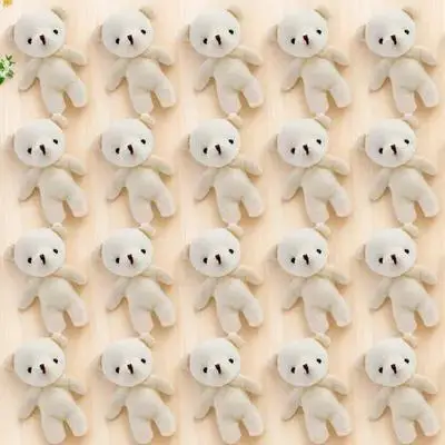 20Pcs Adorable Mini Bear Pendants Multi-Function Portable Hanging Keychain Decorations Lovely Bear Accessories for Bag and Home