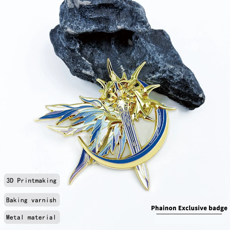 New Phainon Game Exclusive Badge Props Honkai Star Rail Game Anime Collection Metal Brooch Anime Gifts