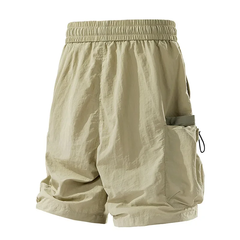 Men's Shorts Loose Large Size Multi-Pocket Overalls Elastic Waist Clothing Male Breathable Short Soft Trousers Plus Size 6663 view 4