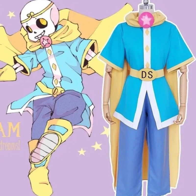 

Bear's Den Game Undertale AU Dream Sans Косплей Костюм Топы Брюки Плащ Перчатки Униформа Костюмы Хэллоуин Карнавал Outfi Новинка 2025