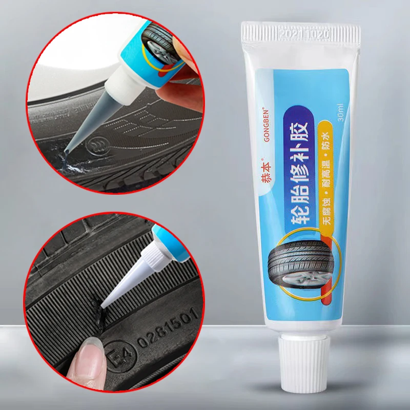 Car Tyre Repair Adhesive Black Glue Repairing Healing Glue Tire For Bicycles Moto Electric Vehicle Truck Care Tire Repair Tools