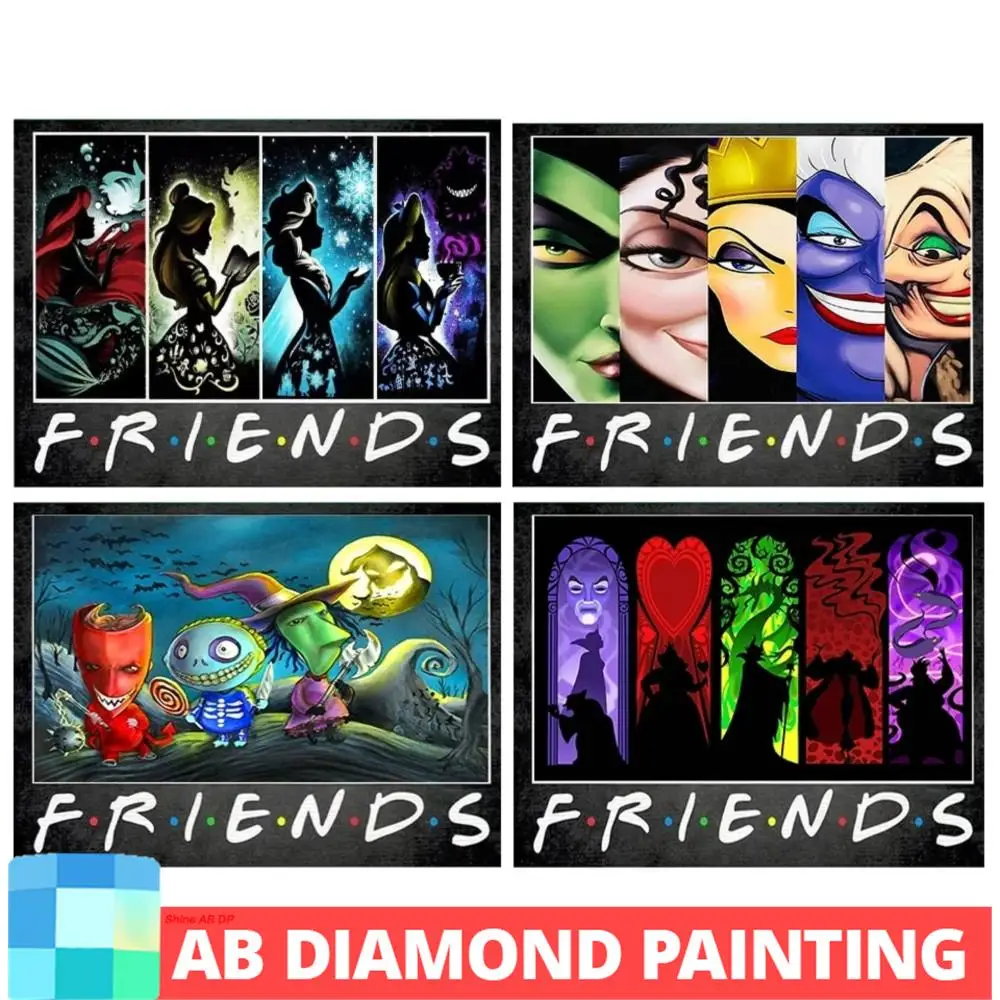 Disney bor AB baru lukisan berlian putri ur1917 kreatif kartun bordir berlian imitasi Mickey Mouse hadiah teman Dekorasi Rumah