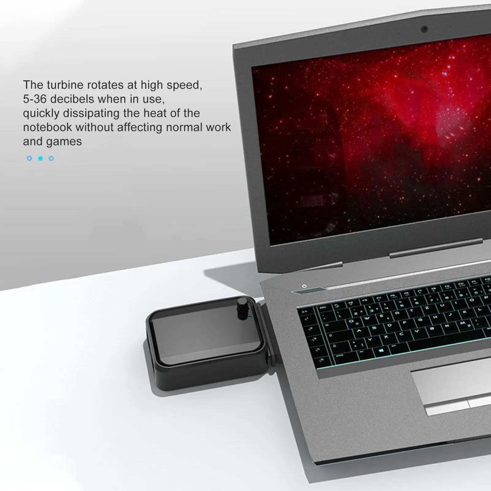 Laptop Cooling Fan Air Extracting Laptop Cooling Low-Noise CPU Radiator For Multitasking Work Video Rendering Intensive Game