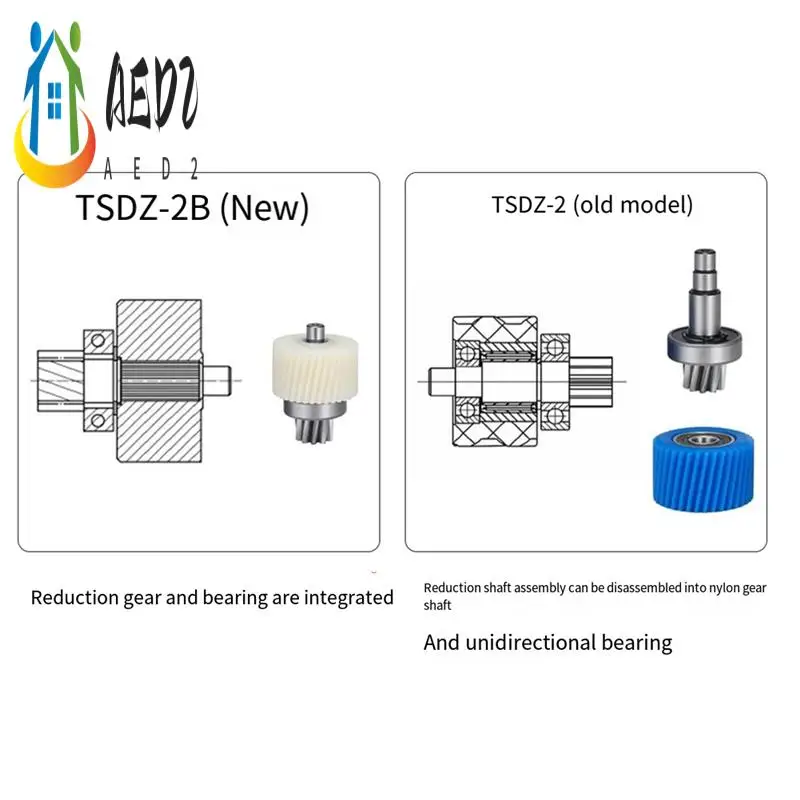 

AED2-For Tongsheng Torque Sensor Mid Motor Big Gear Helical Teeth For Replace Tongsheng TSDZ2B Mid Drive Motor