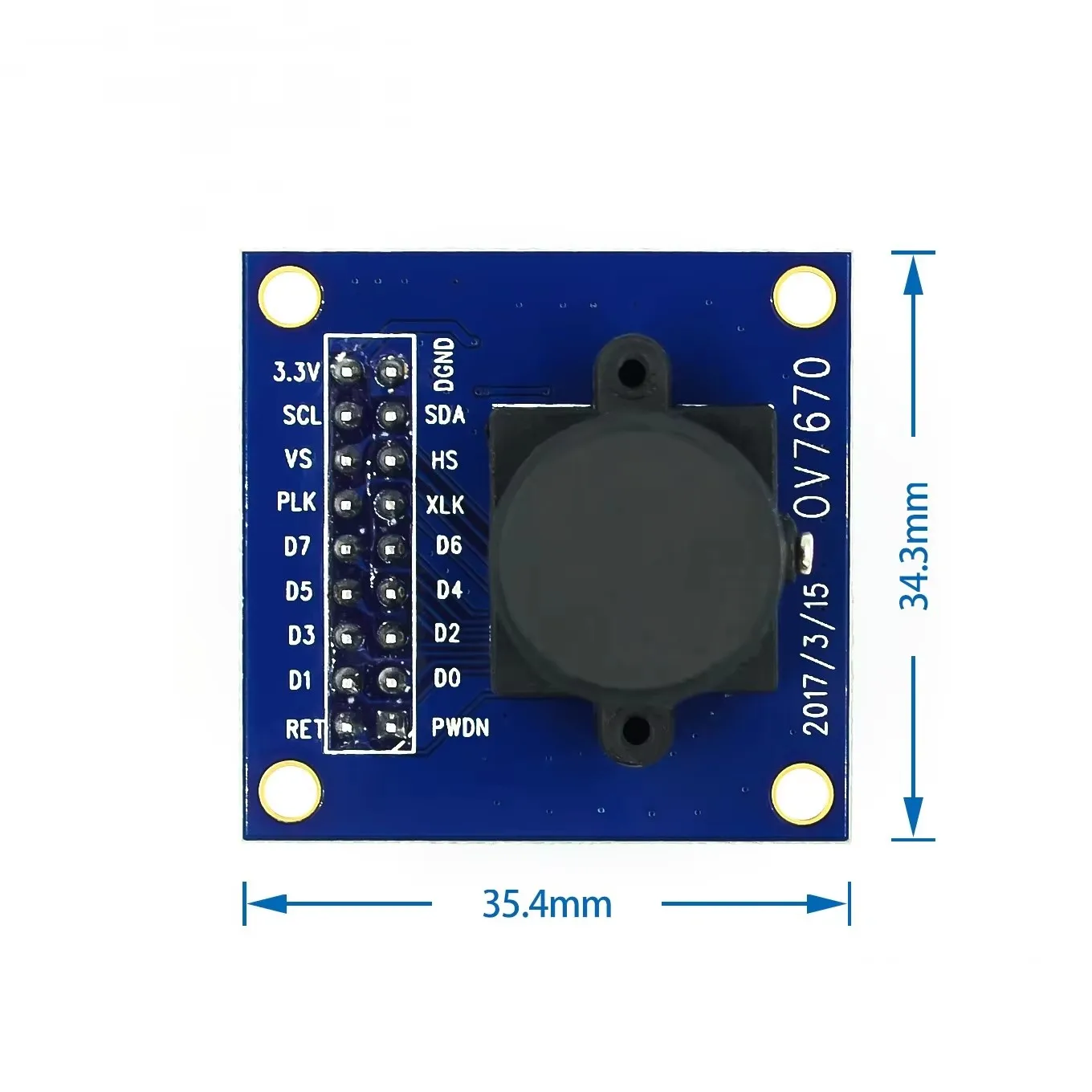 Ov7670 Kamera modul unterstützt vga cif Auto Exposure Control Display aktive Größe 640x480 für Arduino