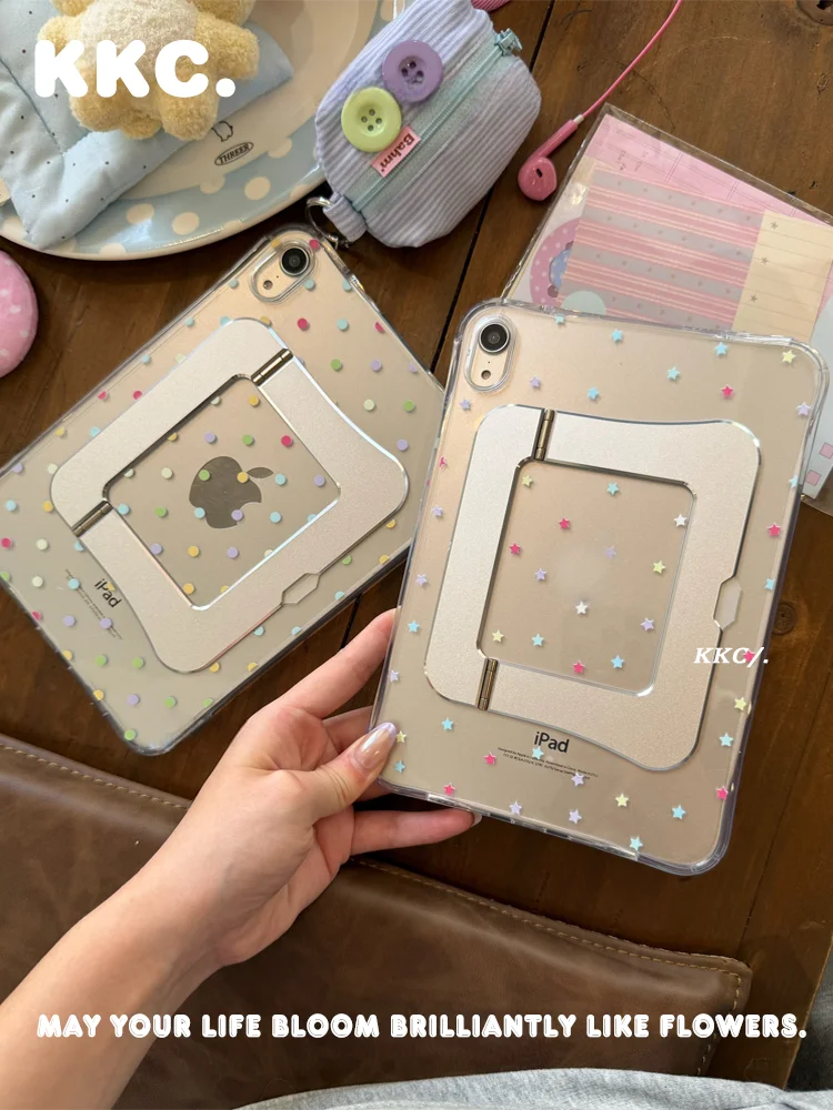 INS star dots Acrylic Back Stand for iPad Pro11 2020 10.9 10.5 Air 5th 4th 3rd Gen iPad 9th 8th 7th Gen Shockproof Tablet Cover