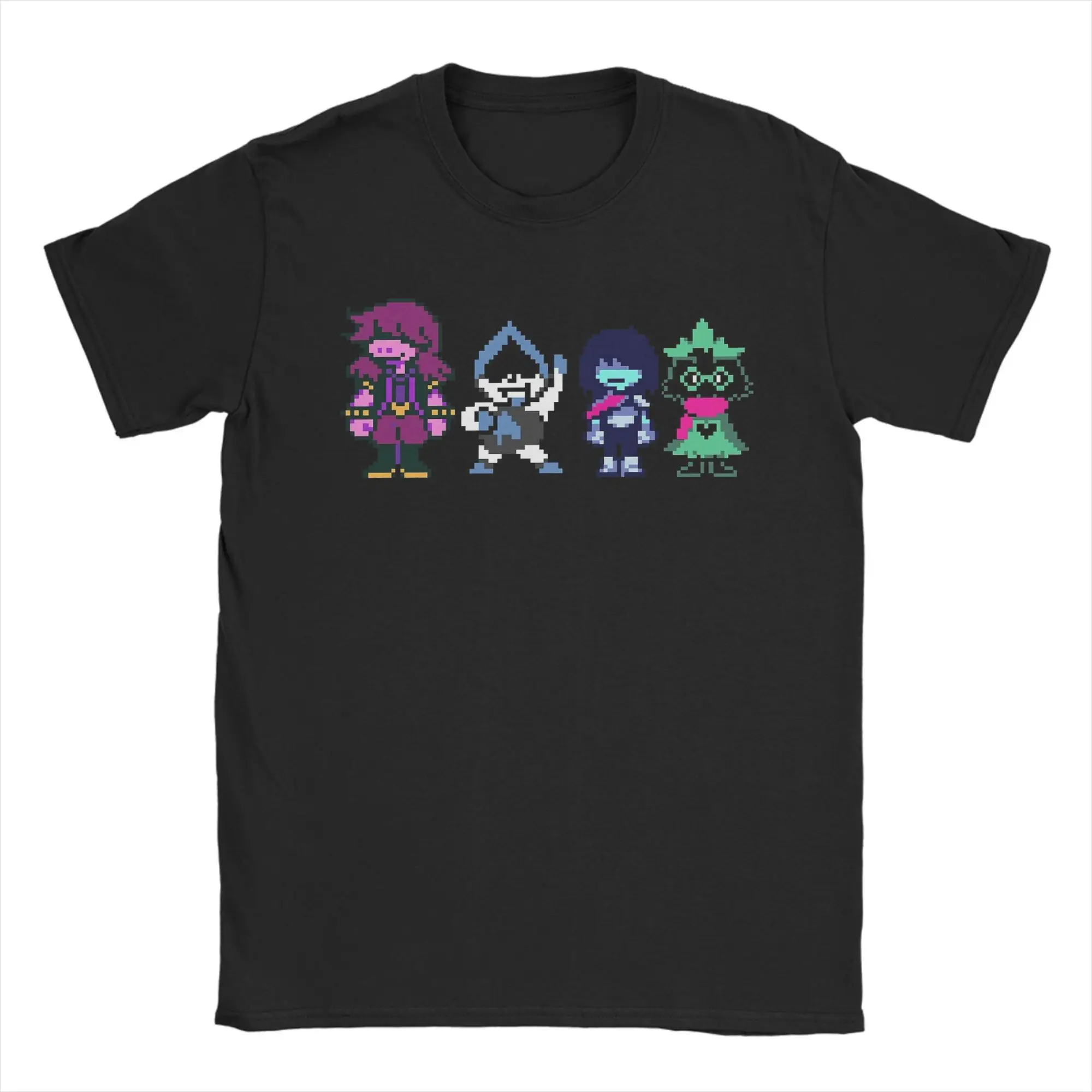 

DELTARUNE MAIN CHARACTERS T-Shirt for Men Vintage Pure Cotton Tees Crew Neck Short Sleeve T Shirts Gift Idea Clothing