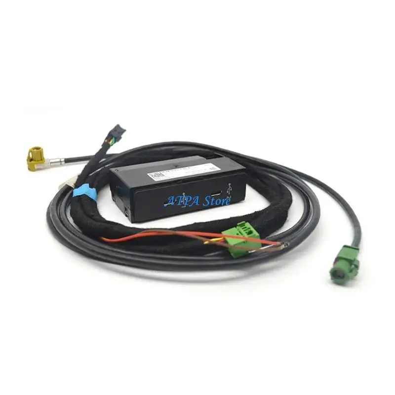 U13C Double USB Socket Assembly Front Console Switches High Speed Charging With Cable For RSQ3 Car Model Compatibility