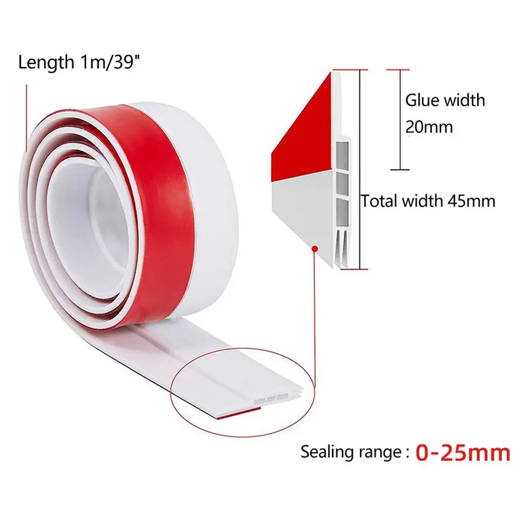سدادة مسودة الباب للجزء السفلي من الأبواب الخارجية والداخلية، تحت ختم الباب والغبار والعازل للضوضاء وتجريد الطقس #2