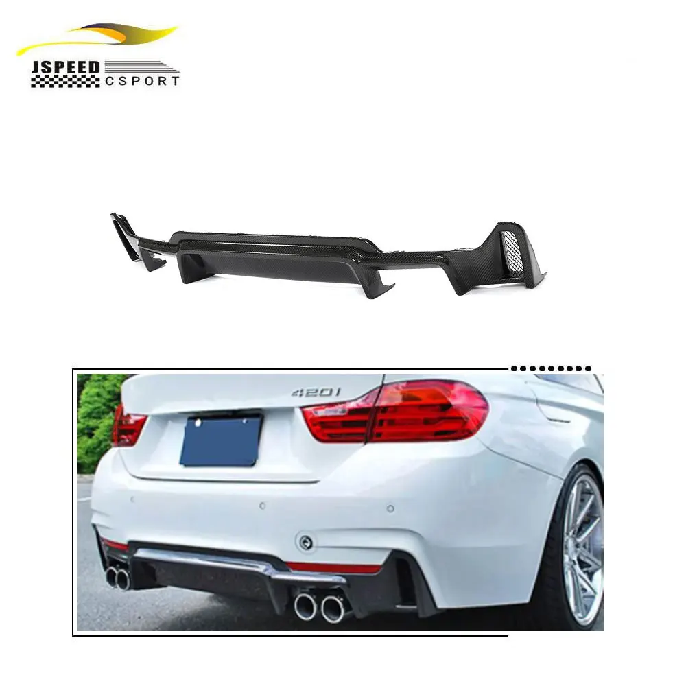 

Подходит для BMW F32, F33, F36 435I M Sports JCSPORTLINE карбоновый задний диффузор