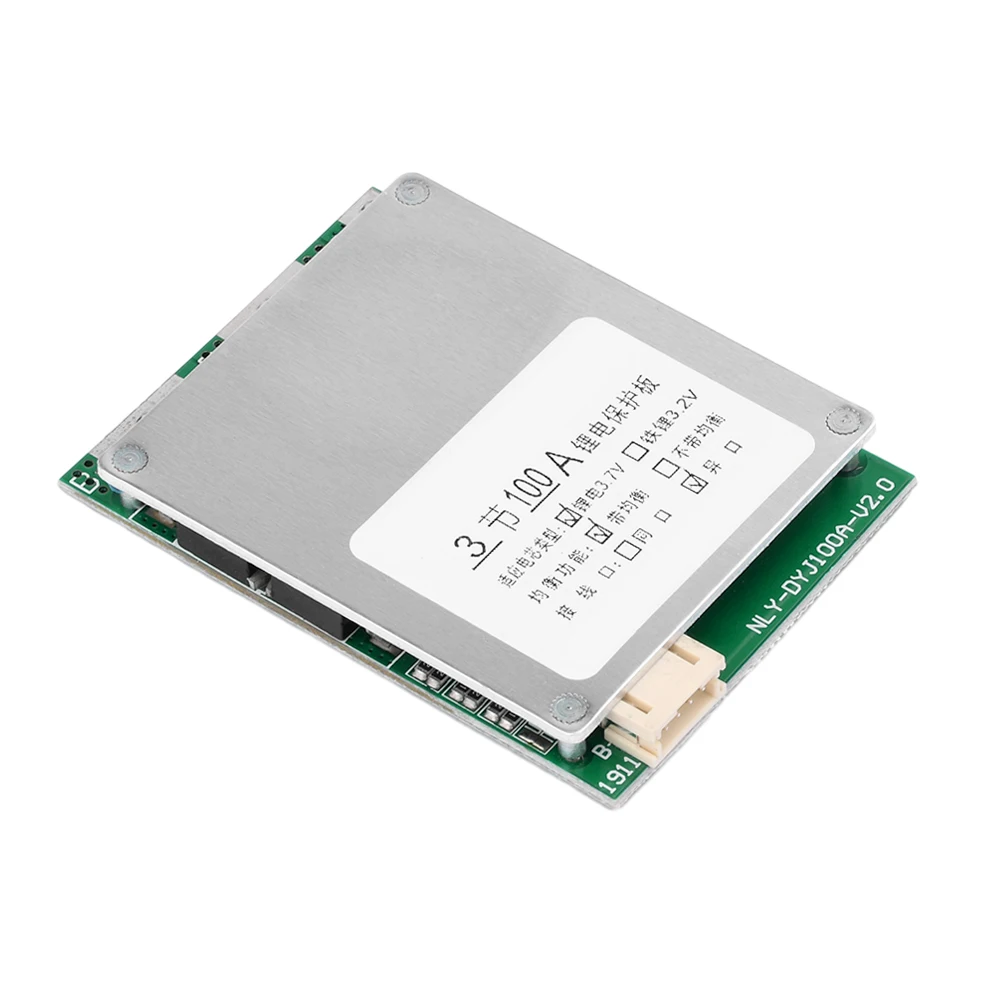 Lithium Battery Charger Protection Board, Proteção Board, Corrente Contínua, 100A Splitter, Balanced Lithium Battery Protect, 3S, 12V, 65A, 18650