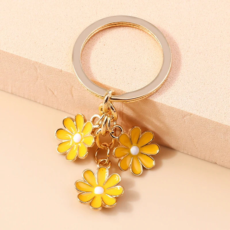 Aihua 40 Farben Niedlicher Pflanzen-Schlüsselanhänger Emaille Sakura-Blumen-Schlüsselanhänger für Frauen Mädchen Handtasche Anhänger Autoschlüsselhalter DIY Schmuck Geschenke – Detail 24