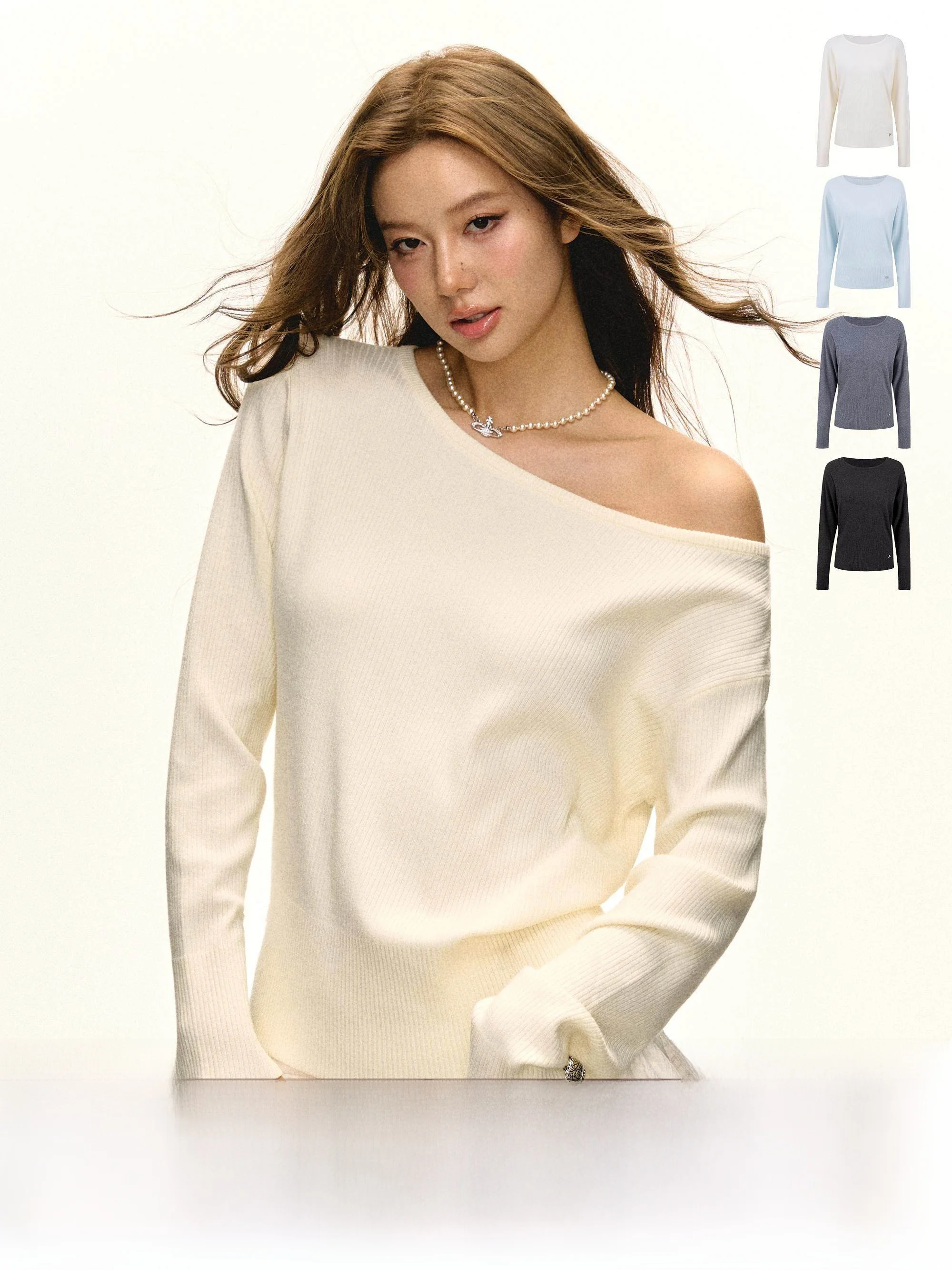 

Ariseism Американский ретро-свитер с диагональным вырезом на плече, длинный рукав, вязаный, женский, базовый слой, топ, осенняя новинка, уличный стиль