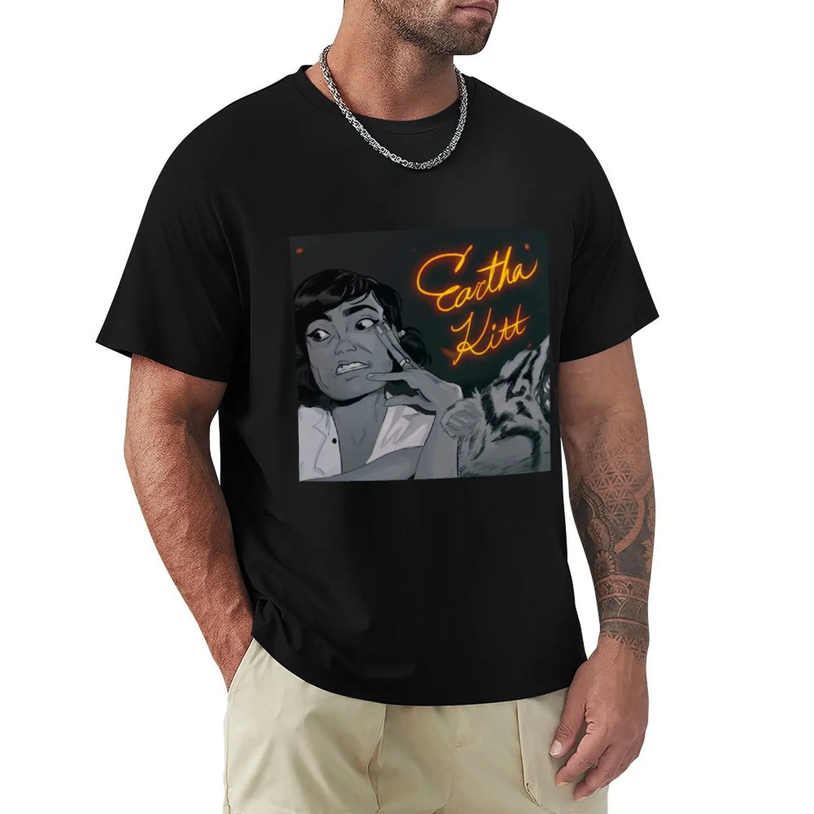 Eartha Kitt I Want To Be Evil T-Shirt Trendy Casual Short Sleeve Shirt