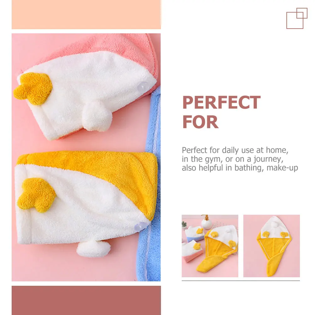 

Coral Fleece Dry Hair Hat Towel for Wet Three-dimensional Drying Turban Wrap Headscarf