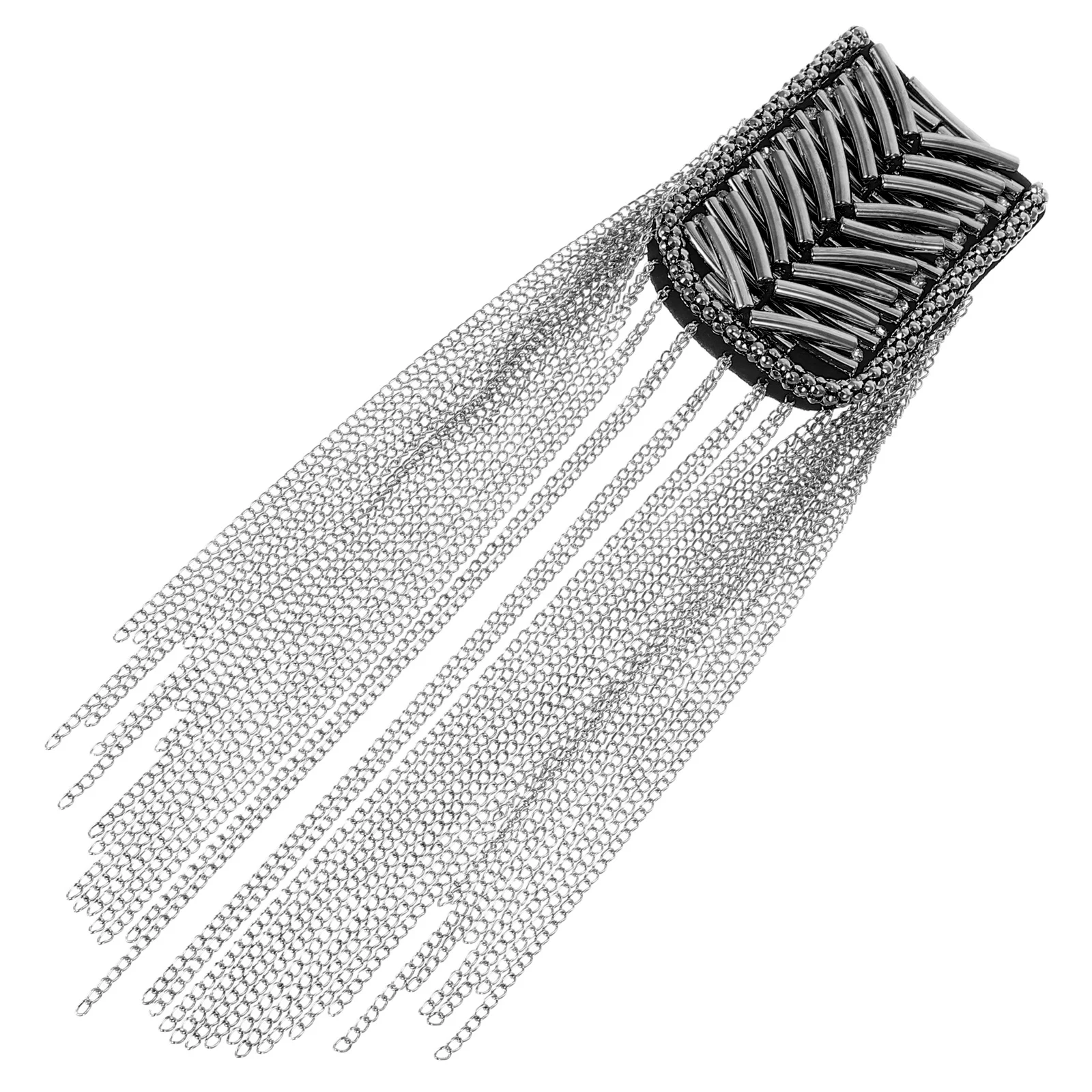 

Handmade Beaded Shoulder Epaulets Vintage Tassel Design Suit Accessories Formal Events Badge Brooch Pin Clothing Supplies